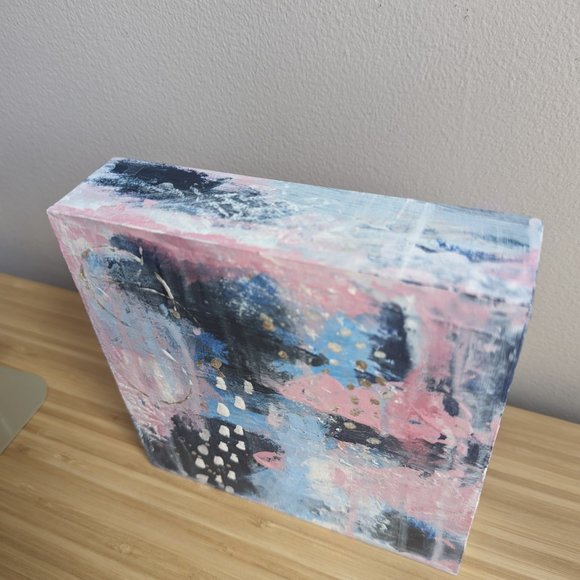 Original Abstract Square Acrylic and Mixed Media Painting - Picture 3 of 3